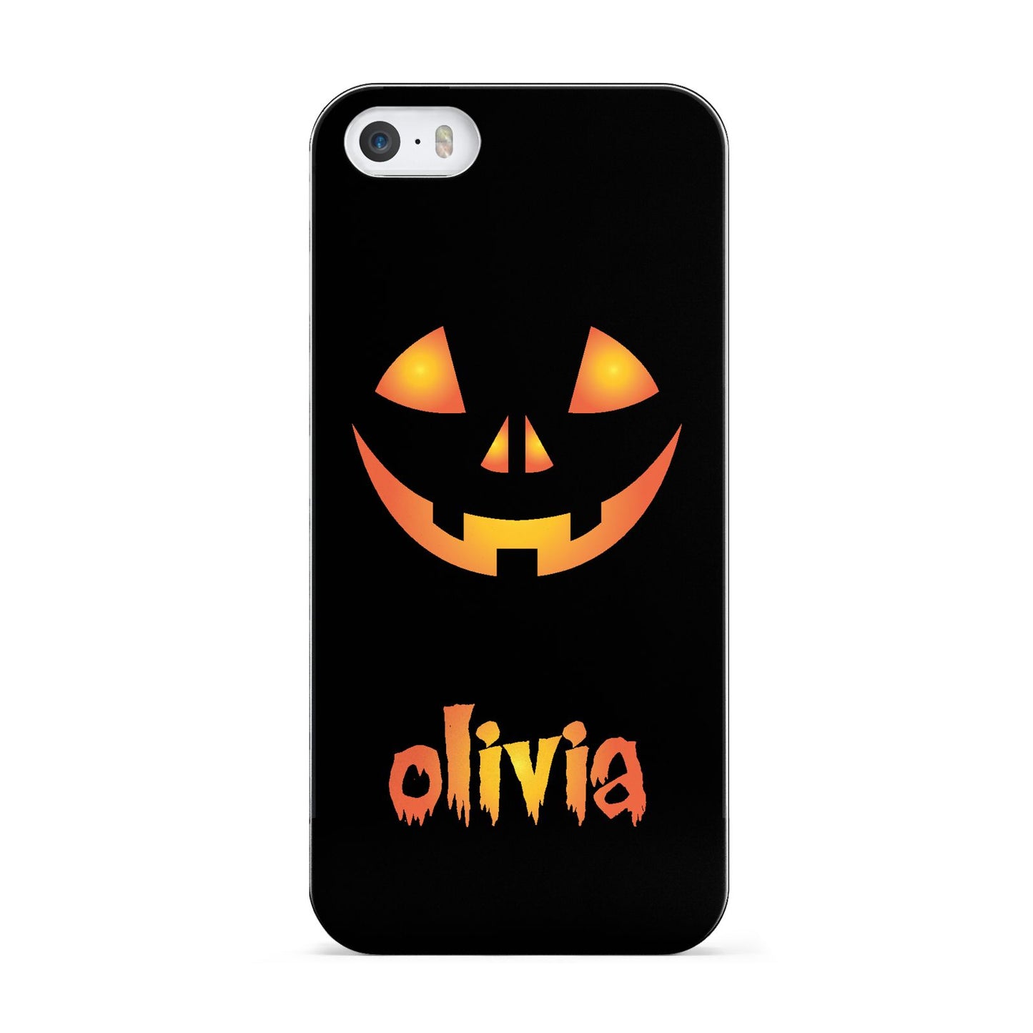 Personalised Pumpkin Face Halloween Apple iPhone 5 Case