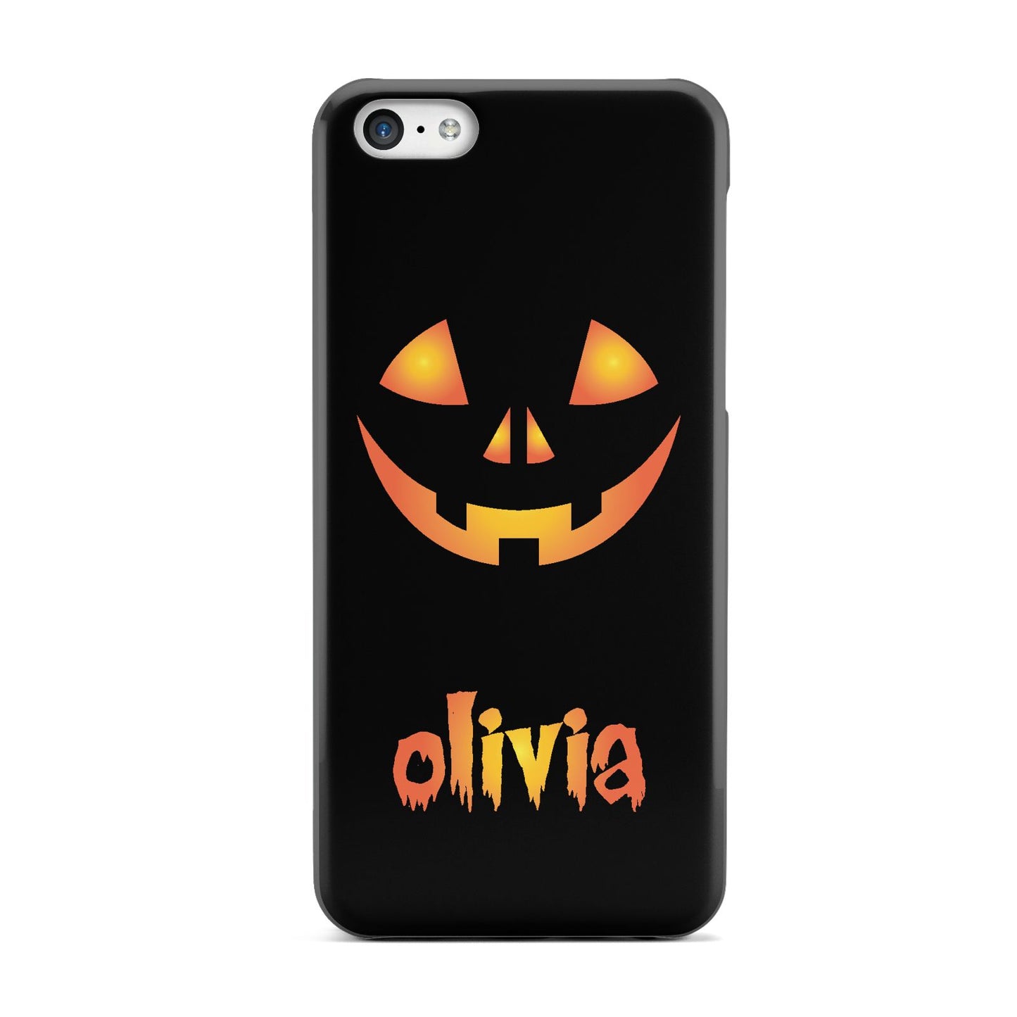 Personalised Pumpkin Face Halloween Apple iPhone 5c Case