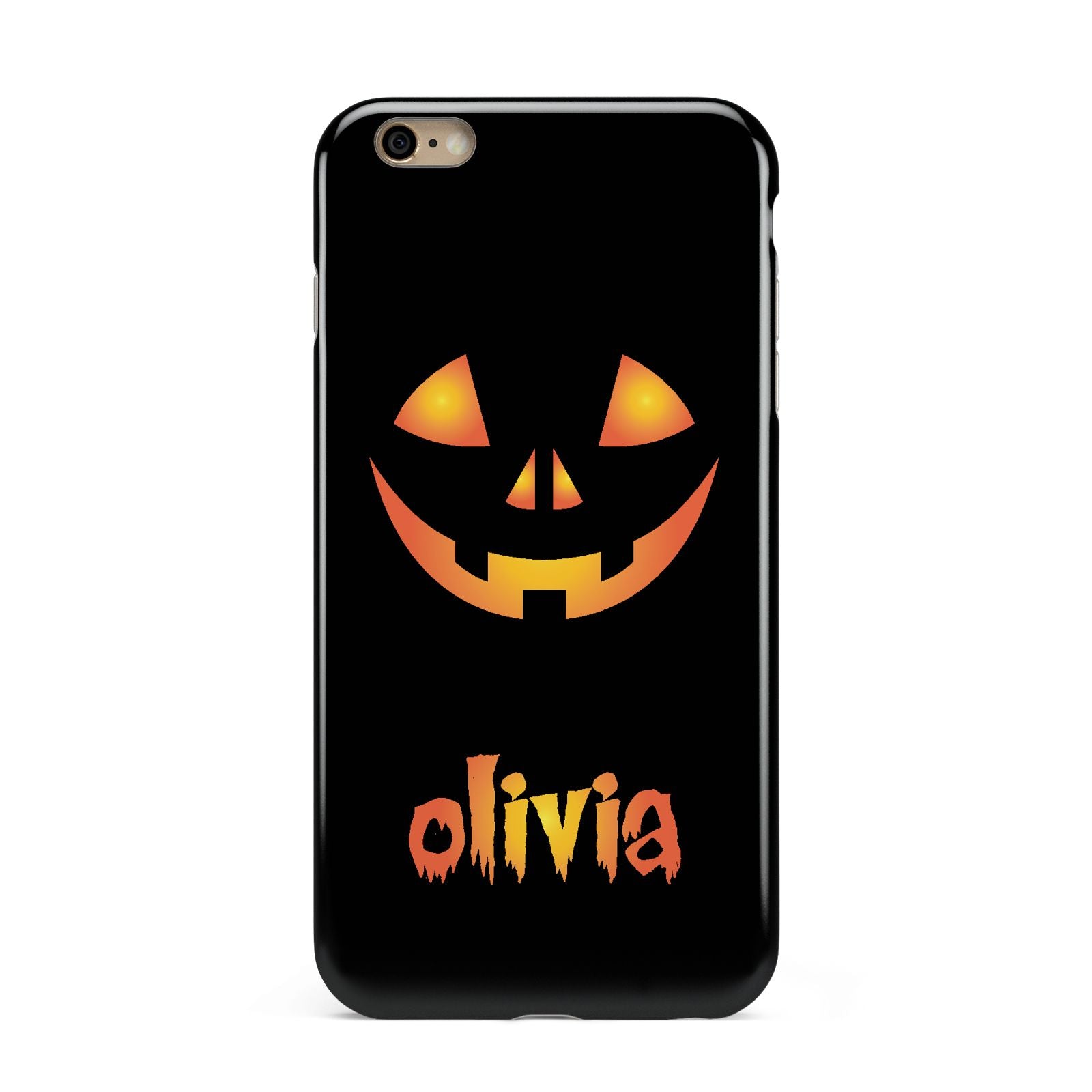 Personalised Pumpkin Face Halloween Apple iPhone 6 Plus 3D Tough Case