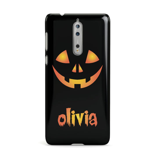 Personalised Pumpkin Face Halloween Nokia Case