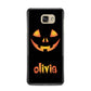 Personalised Pumpkin Face Halloween Samsung Galaxy A7 2016 Case on gold phone