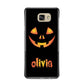 Personalised Pumpkin Face Halloween Samsung Galaxy A9 2016 Case on gold phone