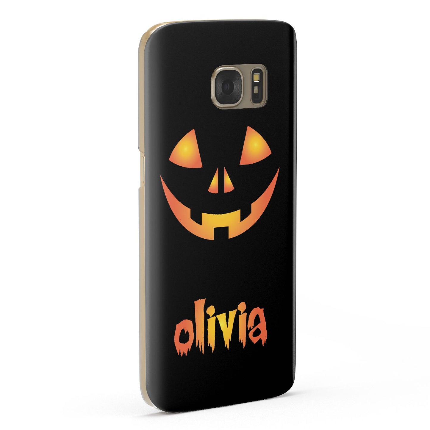 Personalised Pumpkin Face Halloween Samsung Galaxy Case Fourty Five Degrees