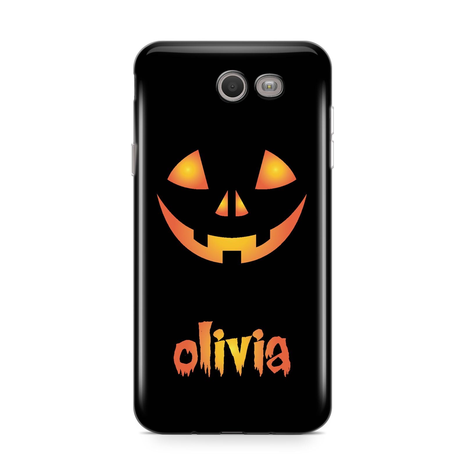 Personalised Pumpkin Face Halloween Samsung Galaxy J7 2017 Case