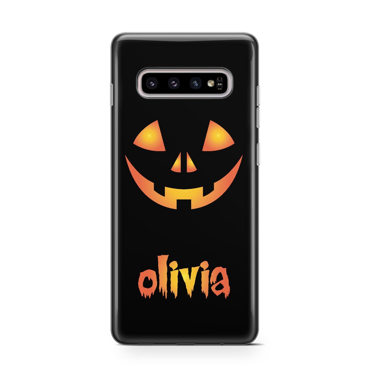 Personalised Pumpkin Face Halloween Samsung Galaxy S10 Case