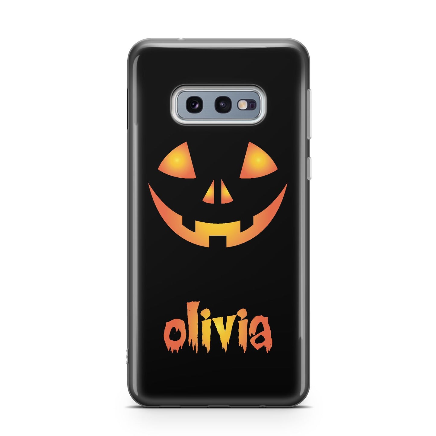 Personalised Pumpkin Face Halloween Samsung Galaxy S10E Case