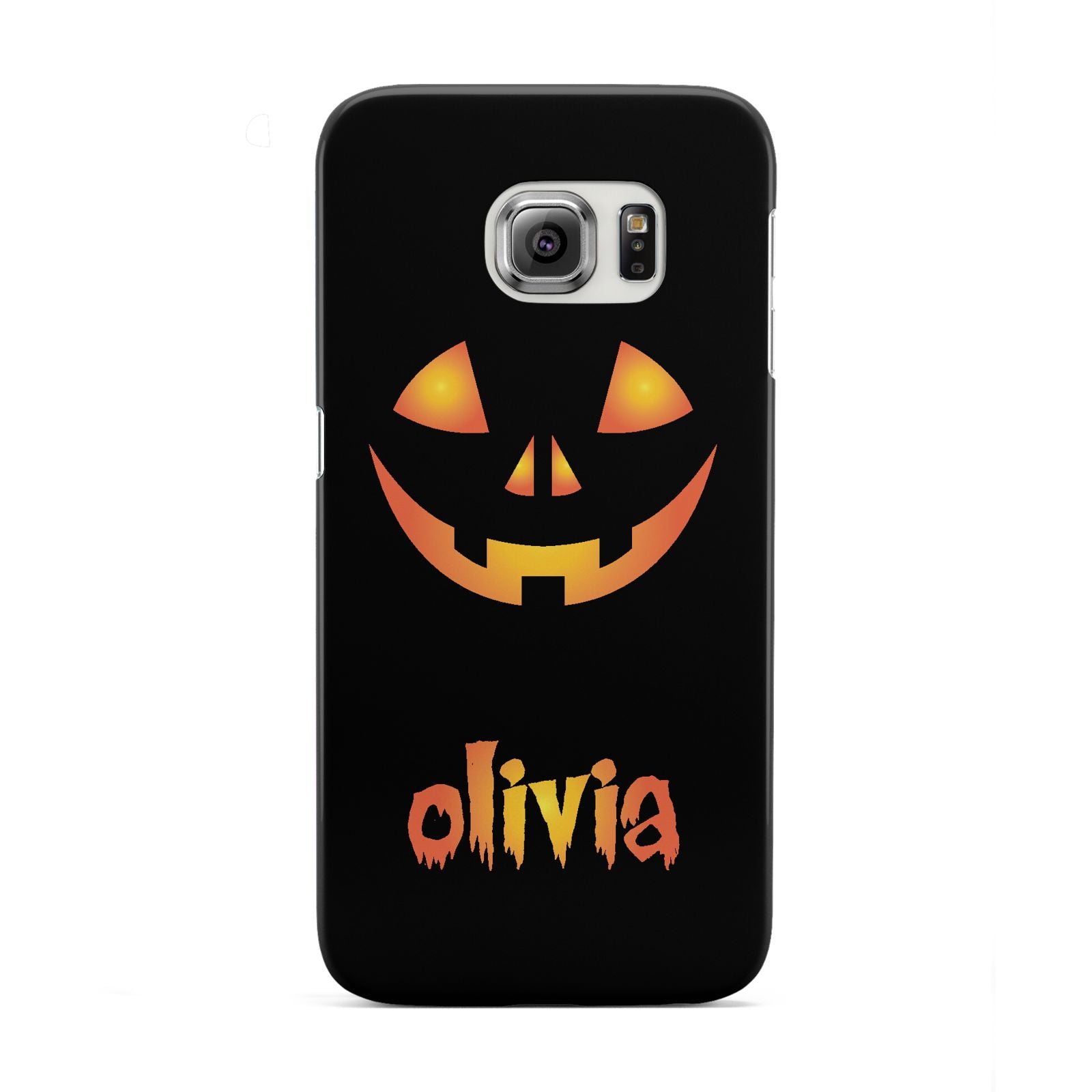 Personalised Pumpkin Face Halloween Samsung Galaxy S6 Edge Case