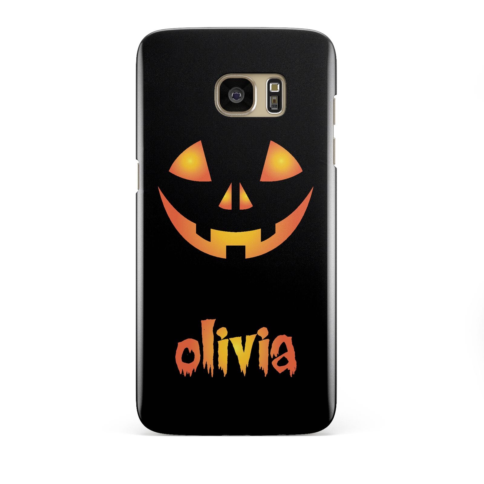 Personalised Pumpkin Face Halloween Samsung Galaxy S7 Edge Case
