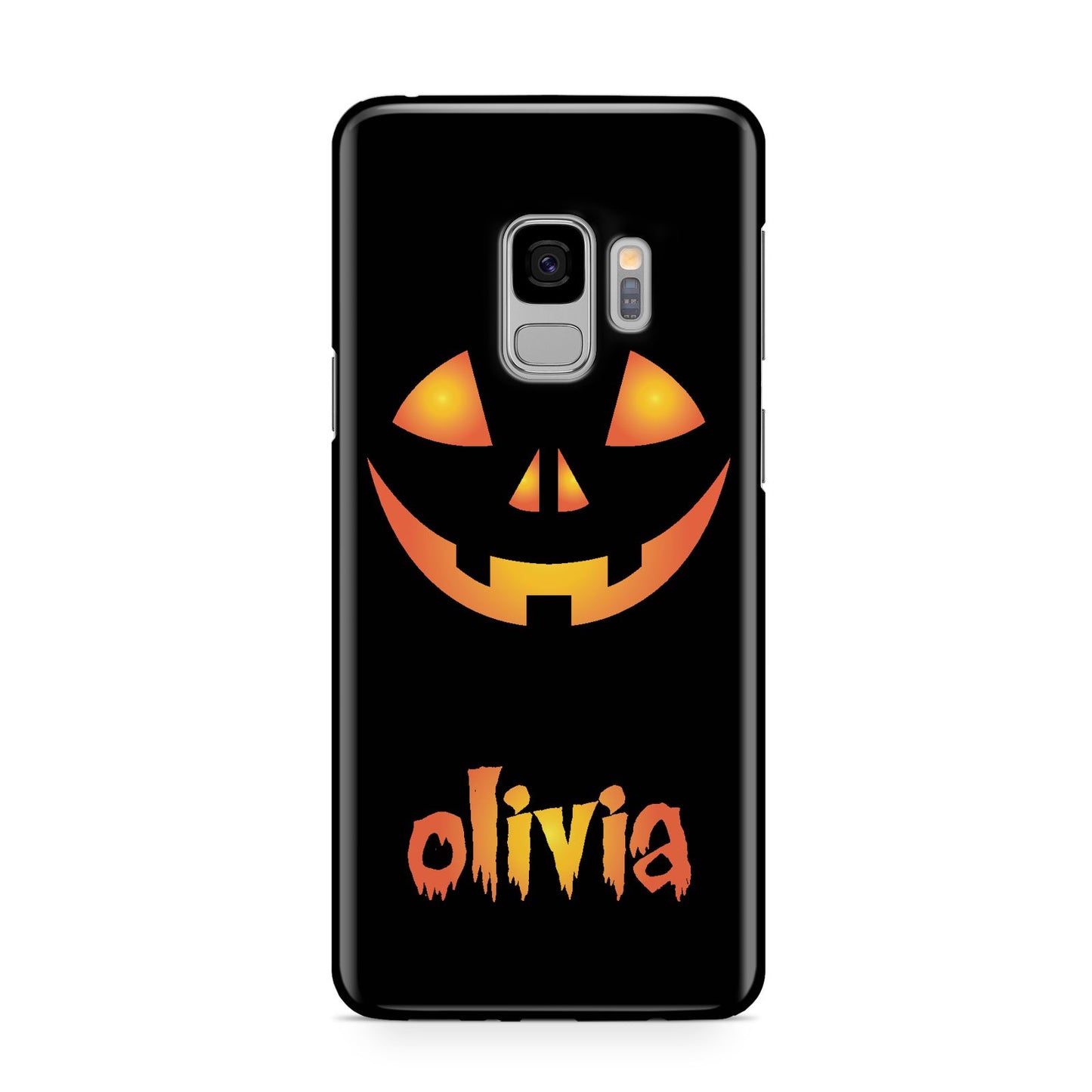 Personalised Pumpkin Face Halloween Samsung Galaxy S9 Case