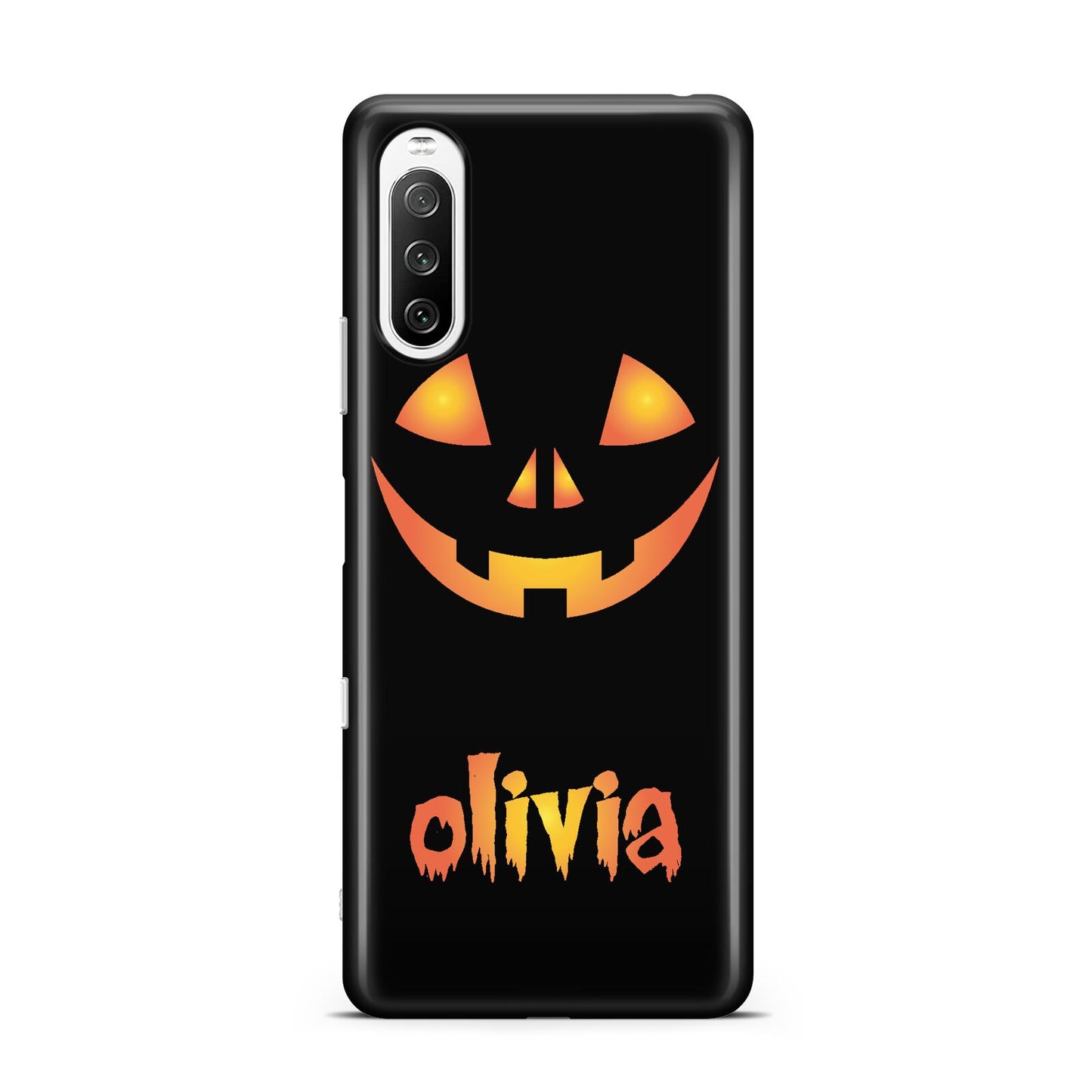 Personalised Pumpkin Face Halloween Sony Xperia 10 III Case