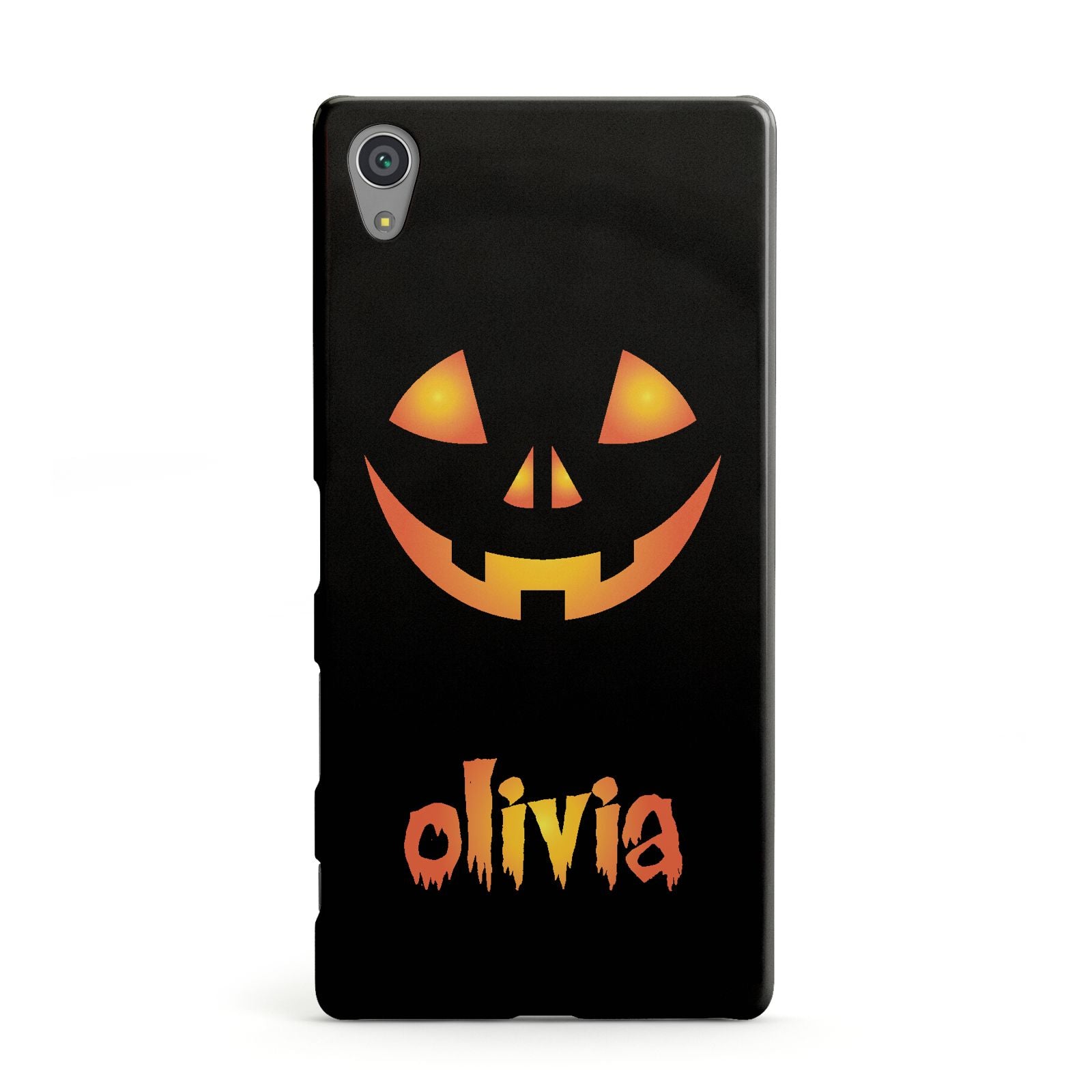 Personalised Pumpkin Face Halloween Sony Xperia Case