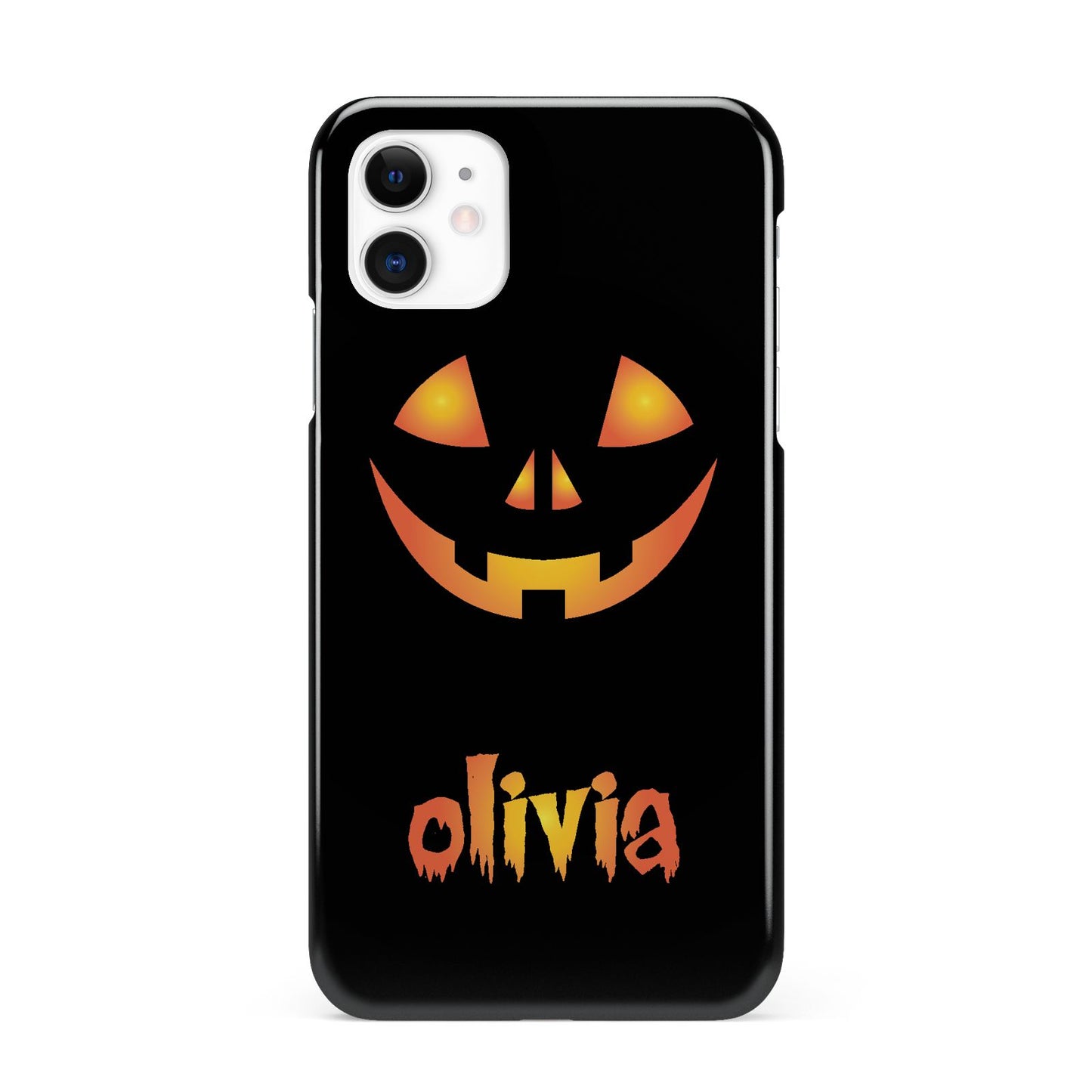 Personalised Pumpkin Face Halloween iPhone 11 3D Snap Case