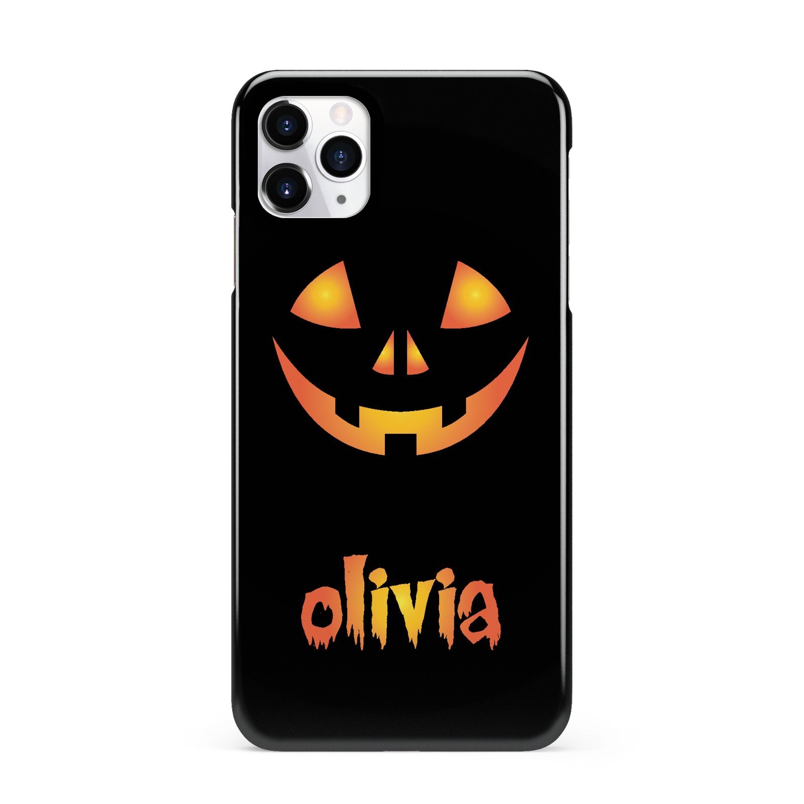 Personalised Pumpkin Face Halloween iPhone 11 Pro Max 3D Snap Case