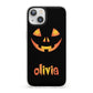 Personalised Pumpkin Face Halloween iPhone 13 Clear Bumper Case