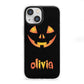 Personalised Pumpkin Face Halloween iPhone 13 Mini Clear Bumper Case