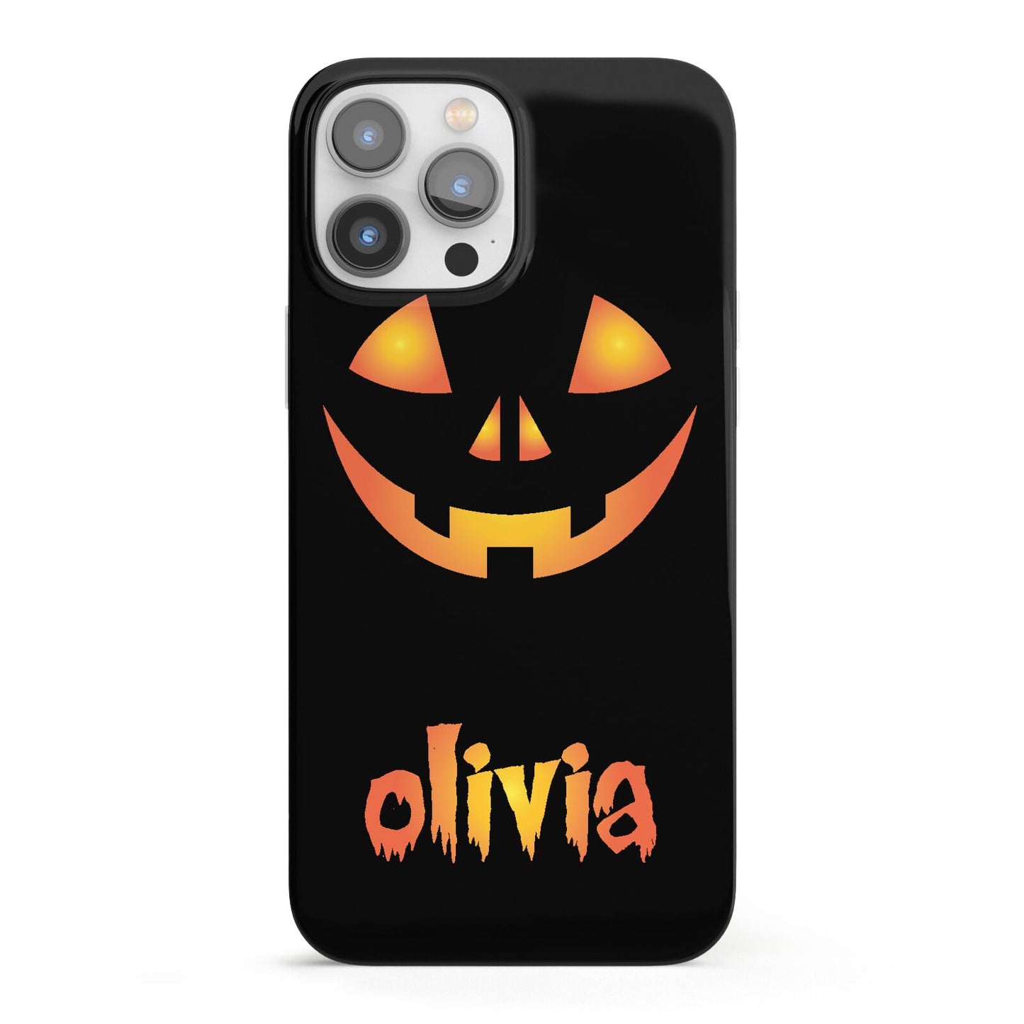 Personalised Pumpkin Face Halloween iPhone 13 Pro Max Full Wrap 3D Snap Case