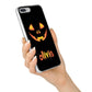 Personalised Pumpkin Face Halloween iPhone 7 Plus Bumper Case on Silver iPhone Alternative Image