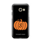 Personalised Pumpkin Samsung Galaxy A3 2017 Case on gold phone