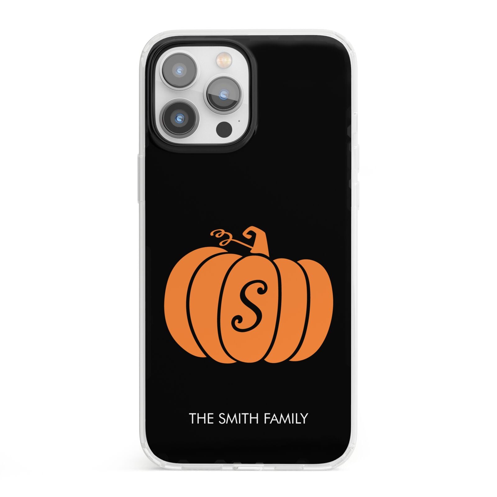Personalised Pumpkin iPhone 13 Pro Max Clear Bumper Case