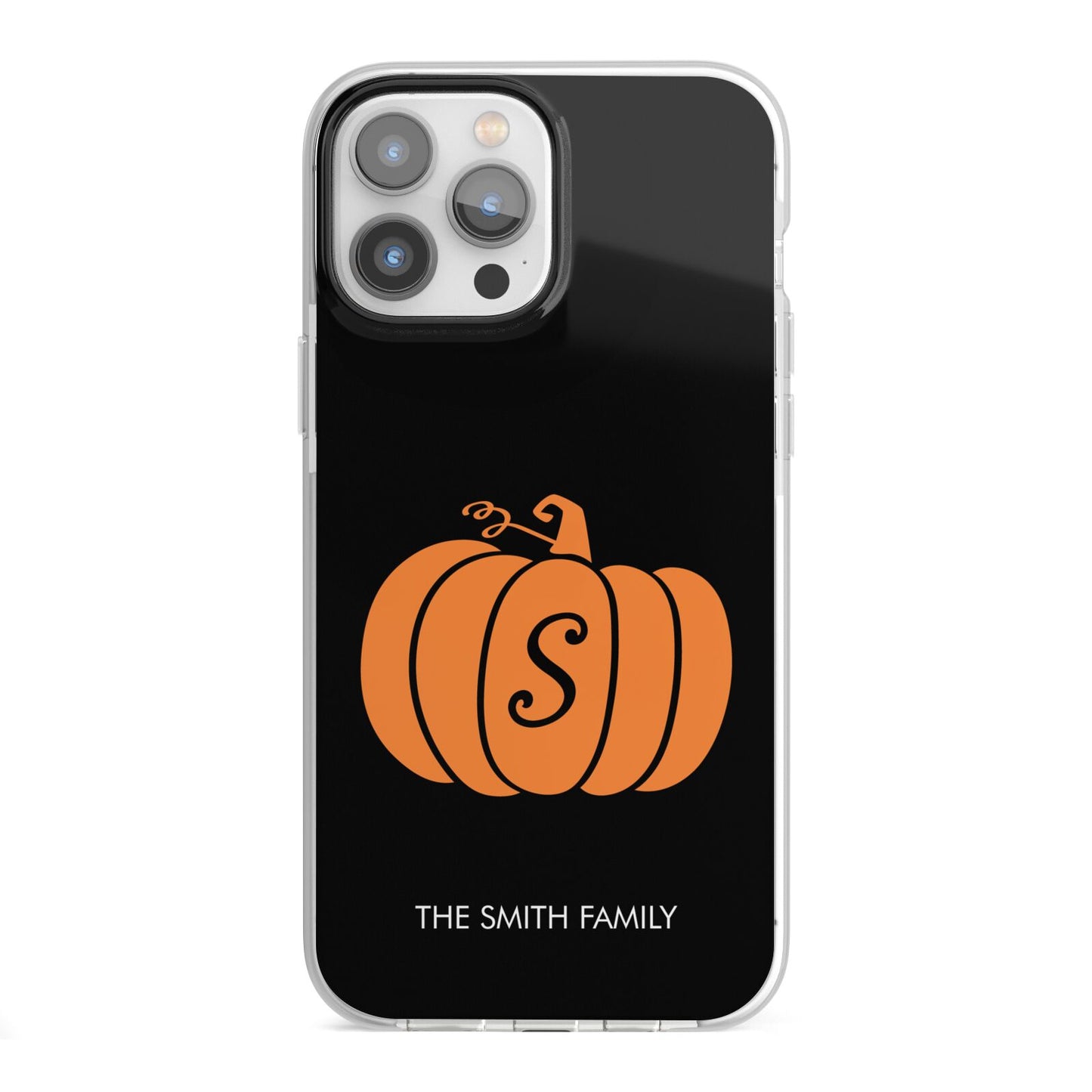 Personalised Pumpkin iPhone 13 Pro Max TPU Impact Case with White Edges