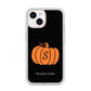 Personalised Pumpkin iPhone 14 Glitter Tough Case Starlight