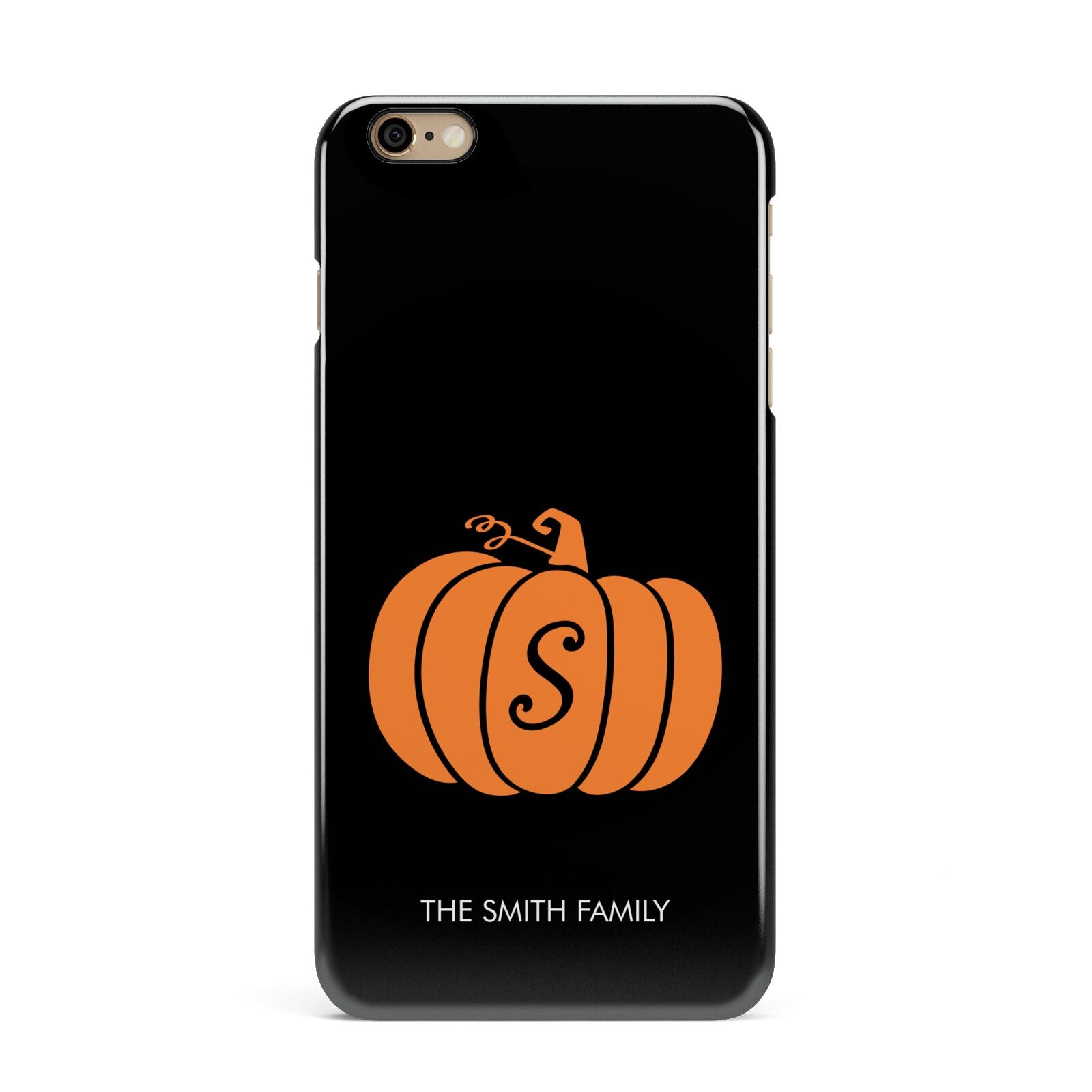 Personalised Pumpkin iPhone 6 Plus 3D Snap Case on Gold Phone