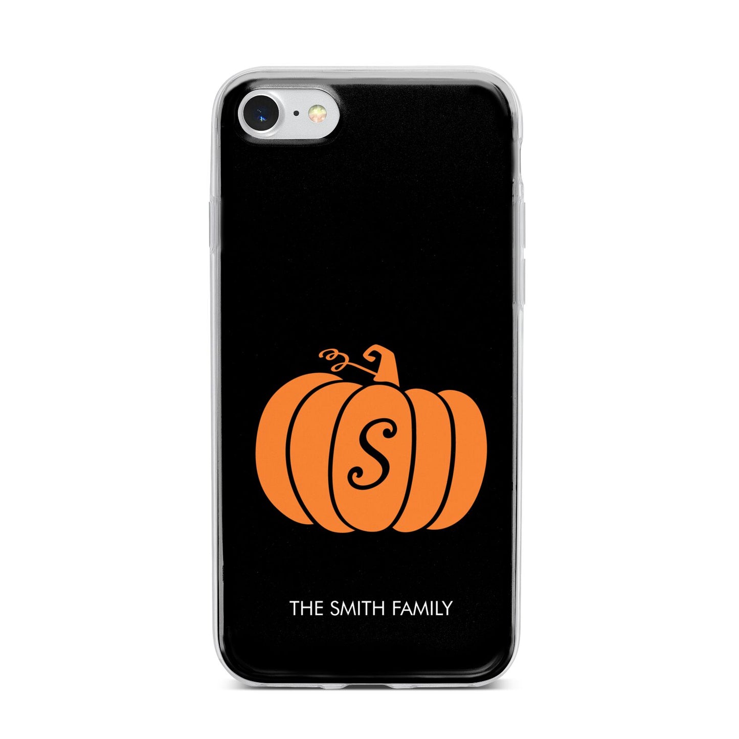 Personalised Pumpkin iPhone 7 Bumper Case on Silver iPhone