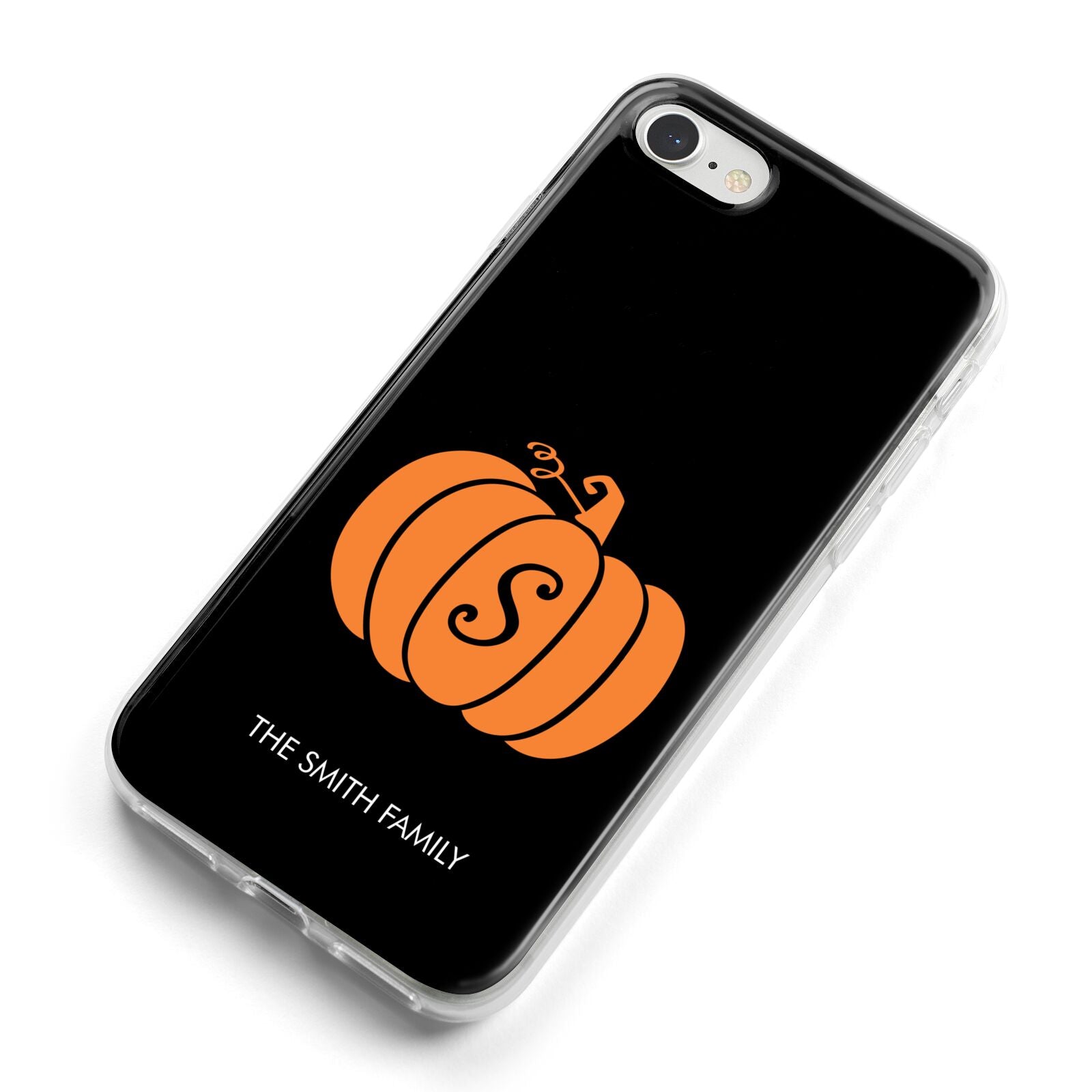 Personalised Pumpkin iPhone 8 Bumper Case on Silver iPhone Alternative Image