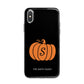 Personalised Pumpkin iPhone X Bumper Case on Silver iPhone Alternative Image 1