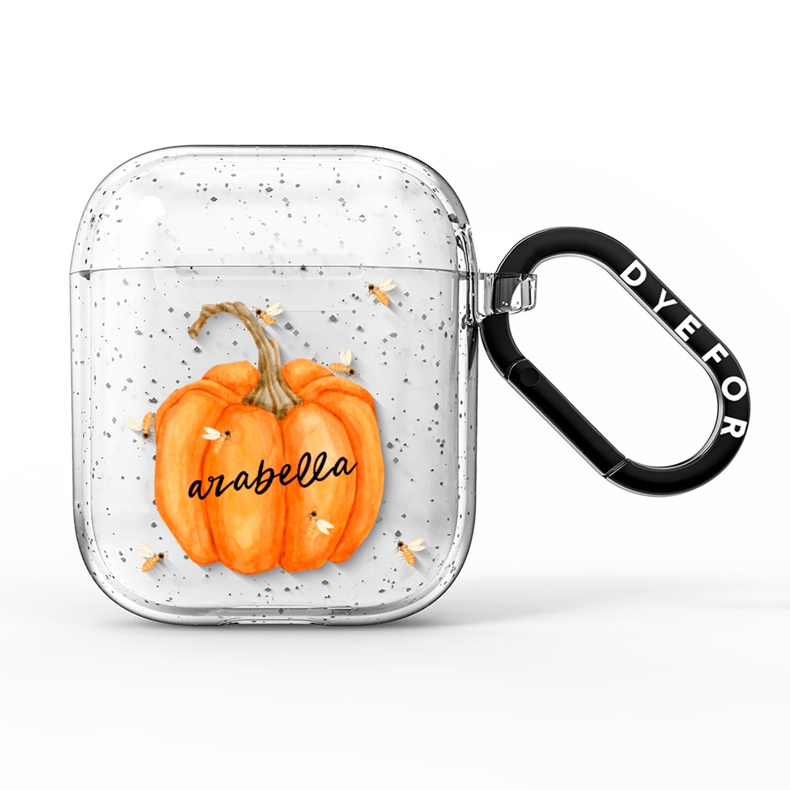 Personalised Pumpkin with Bees AirPods Glitter Case