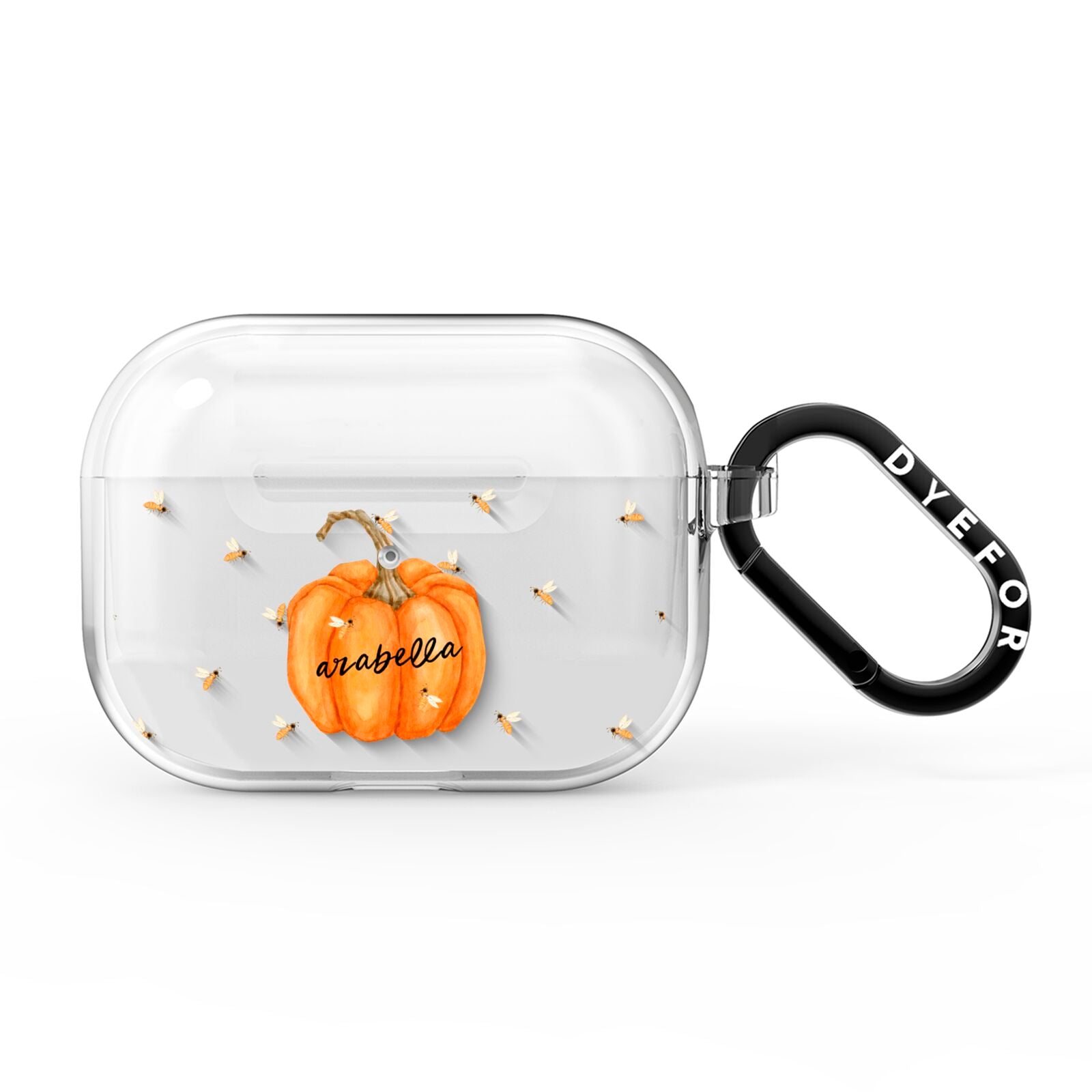 Personalised Pumpkin with Bees AirPods Pro Clear Case