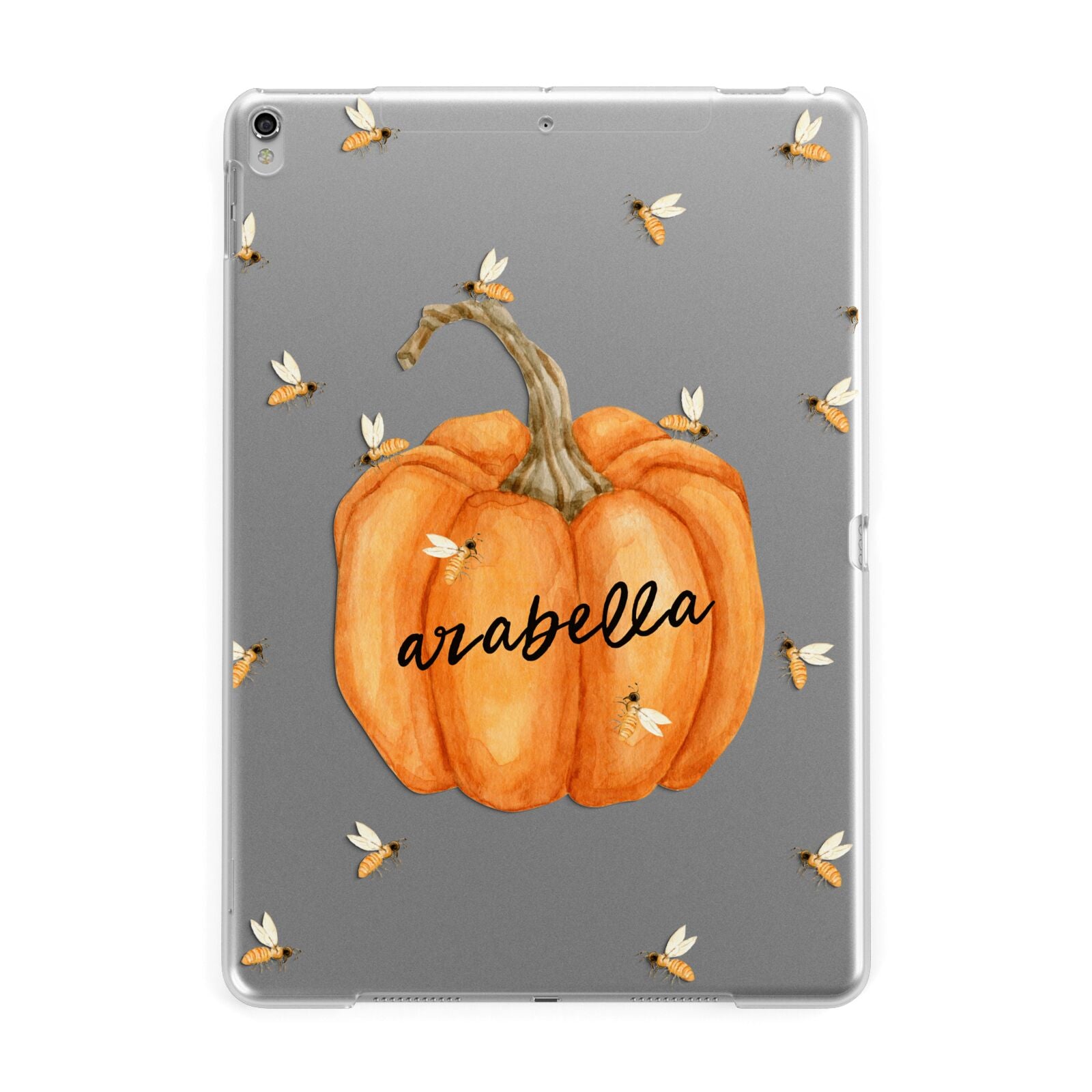Personalised Pumpkin with Bees Apple iPad Silver Case