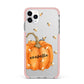 Personalised Pumpkin with Bees iPhone 11 Pro Max Impact Pink Edge Case