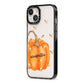 Personalised Pumpkin with Bees iPhone 13 Black Impact Case Side Angle on Silver phone