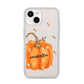 Personalised Pumpkin with Bees iPhone 14 Clear Tough Case Starlight