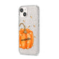 Personalised Pumpkin with Bees iPhone 14 Glitter Tough Case Starlight Angled Image
