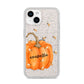 Personalised Pumpkin with Bees iPhone 14 Glitter Tough Case Starlight