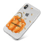 Personalised Pumpkin with Bees iPhone X Bumper Case on Silver iPhone