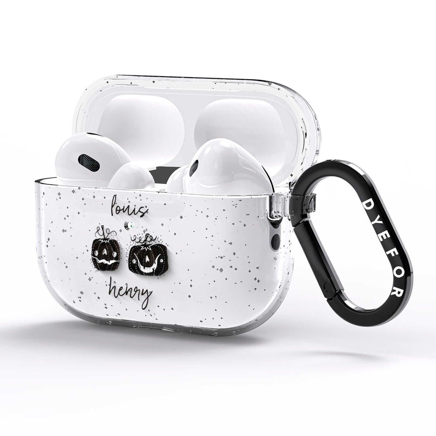 Personalised Pumpkins AirPods Pro Glitter Case Side Image
