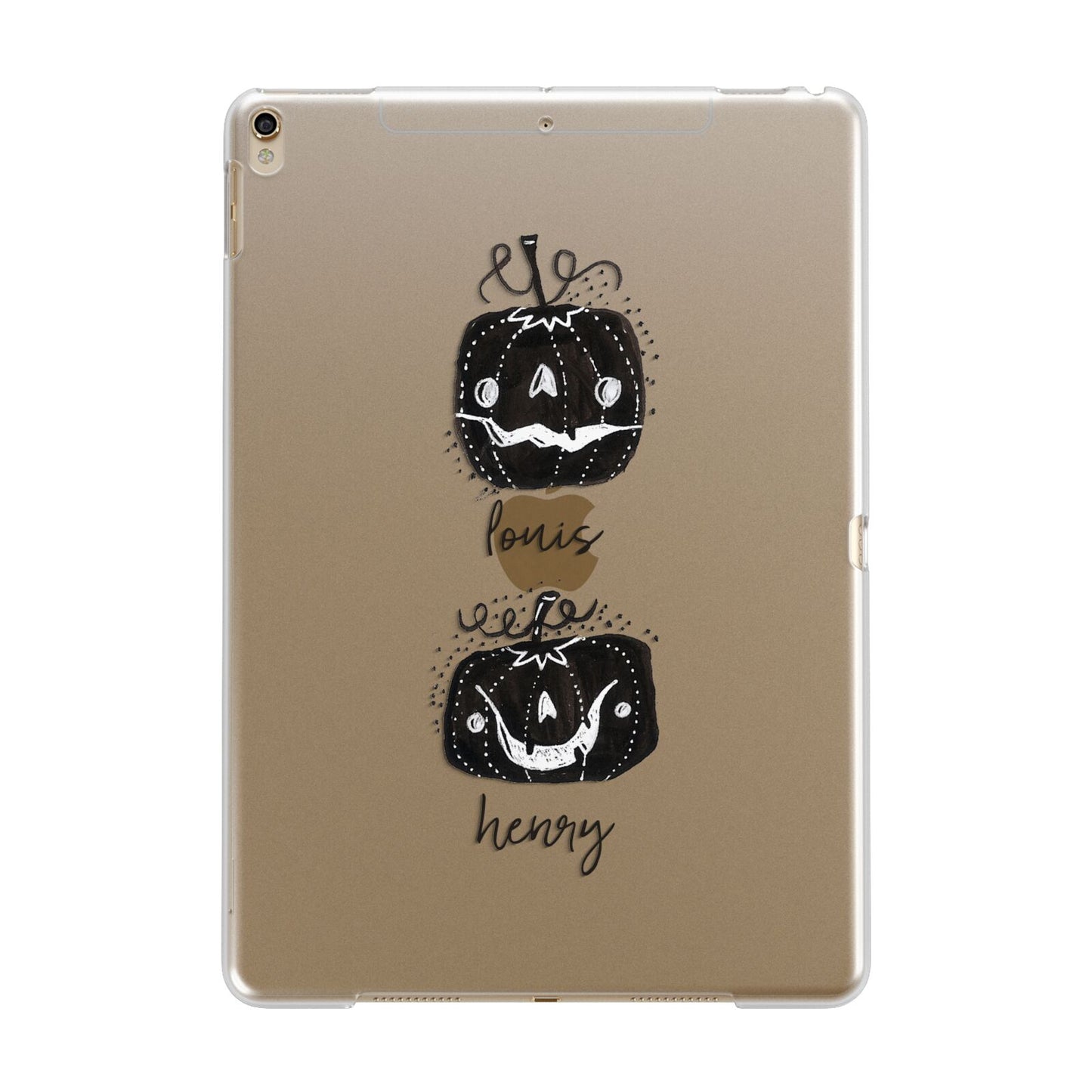 Personalised Pumpkins Apple iPad Gold Case