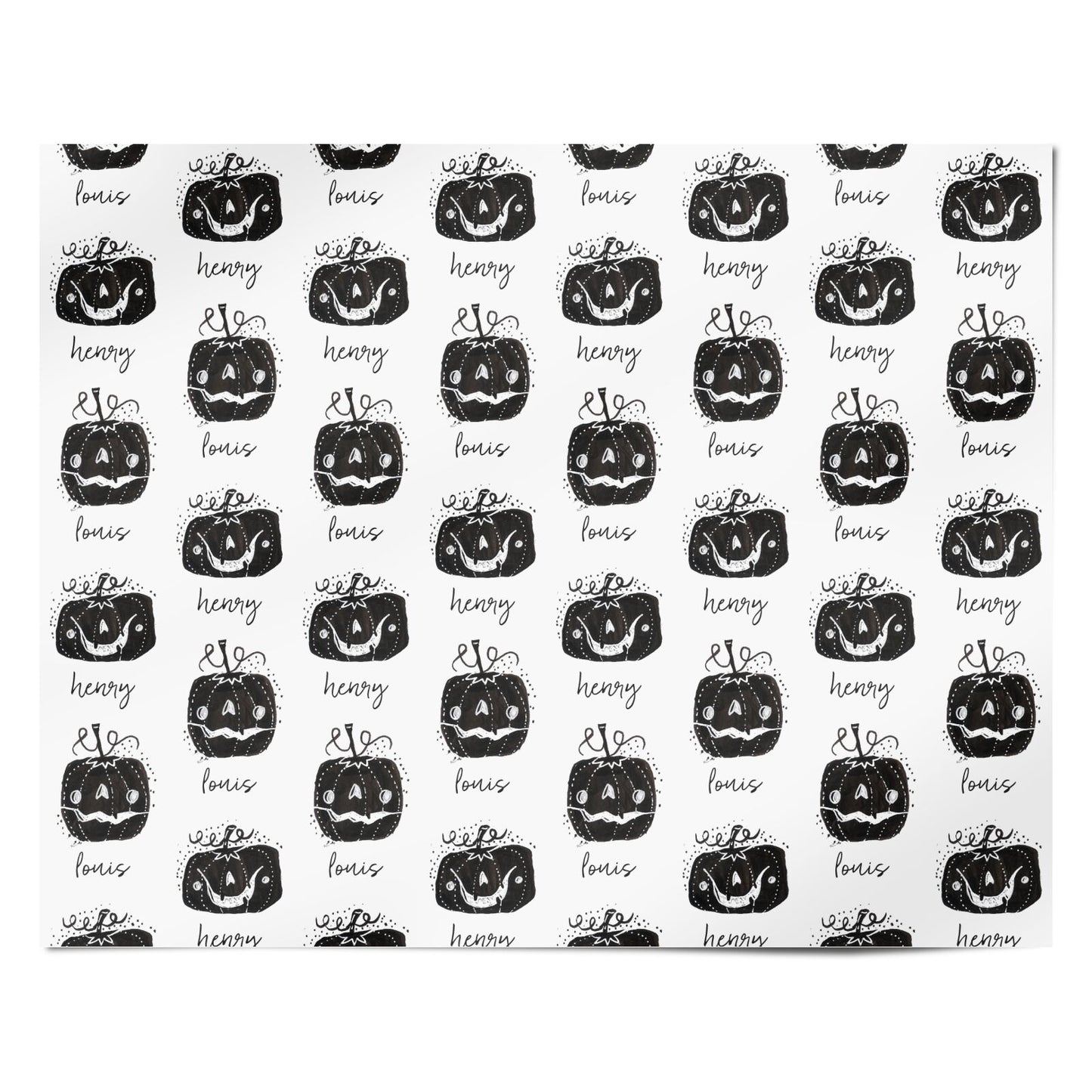 Personalised Pumpkins Personalised Wrapping Paper Alternative
