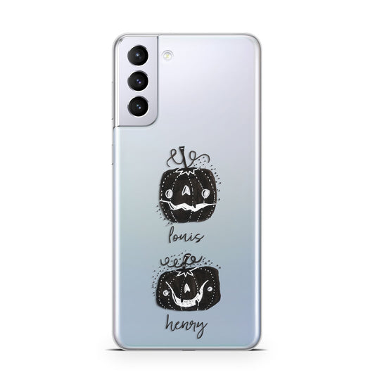Personalised Pumpkins Samsung S21 Plus Phone Case