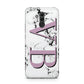 Personalised Purple Big Initials Marble Huawei Mate 20 Lite