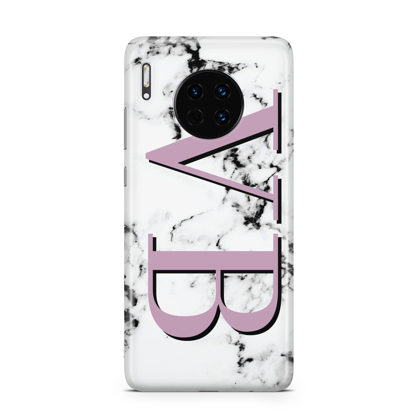 Personalised Purple Big Initials Marble Huawei Mate 30