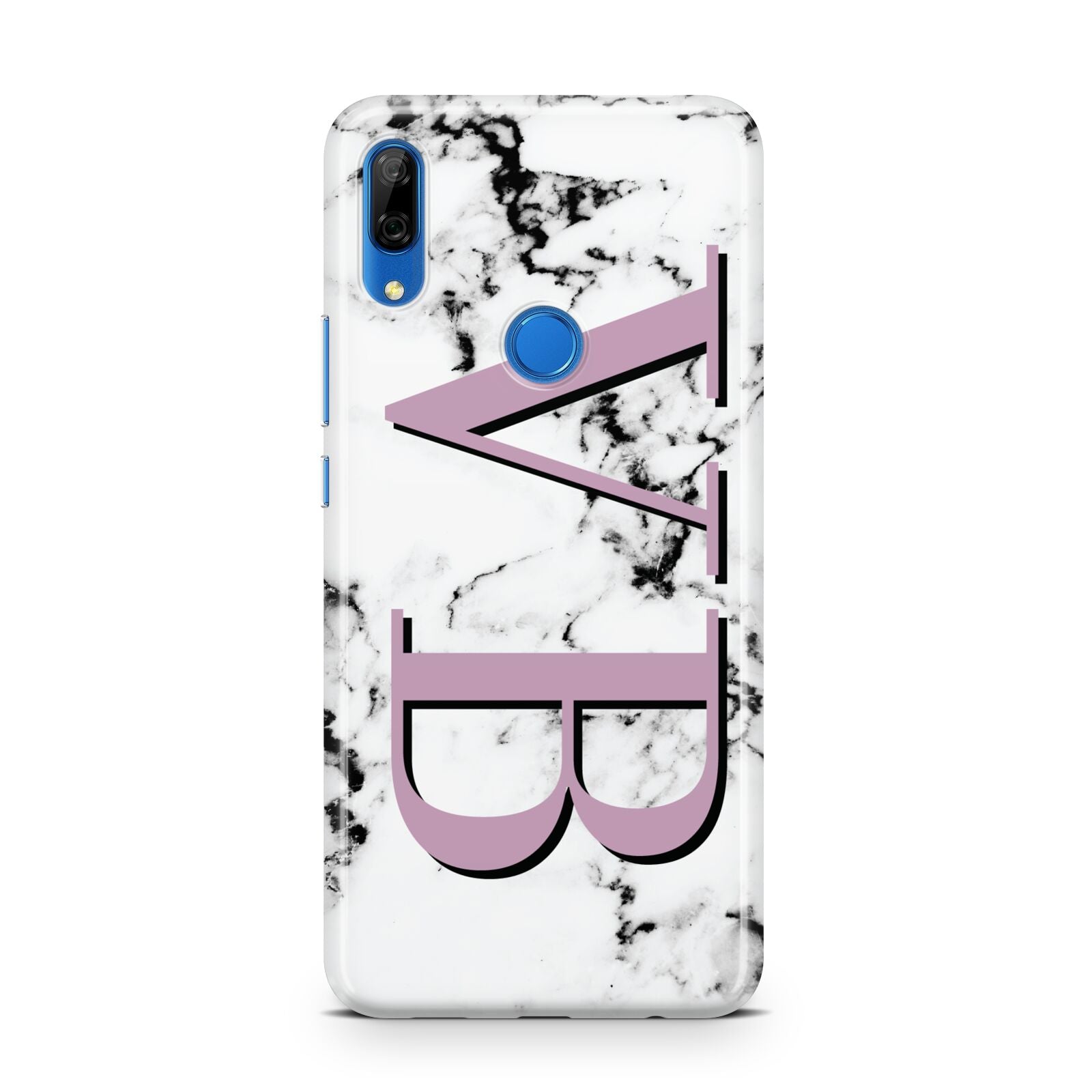 Personalised Purple Big Initials Marble Huawei P Smart Z