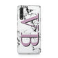 Personalised Purple Big Initials Marble Huawei P20 Pro Phone Case