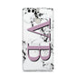 Personalised Purple Big Initials Marble Huawei P9 Case