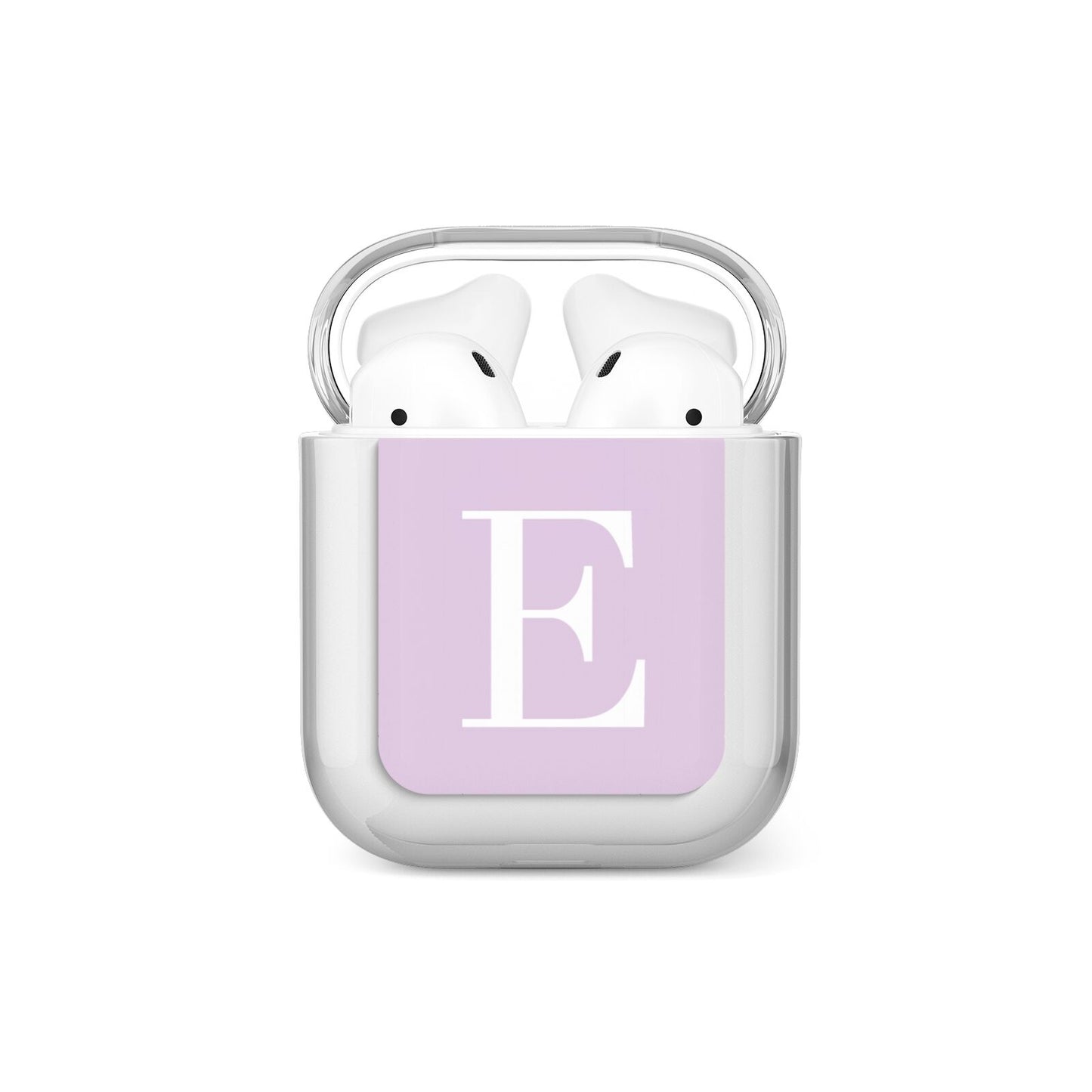 Personalised Purple Black Initial AirPods Case