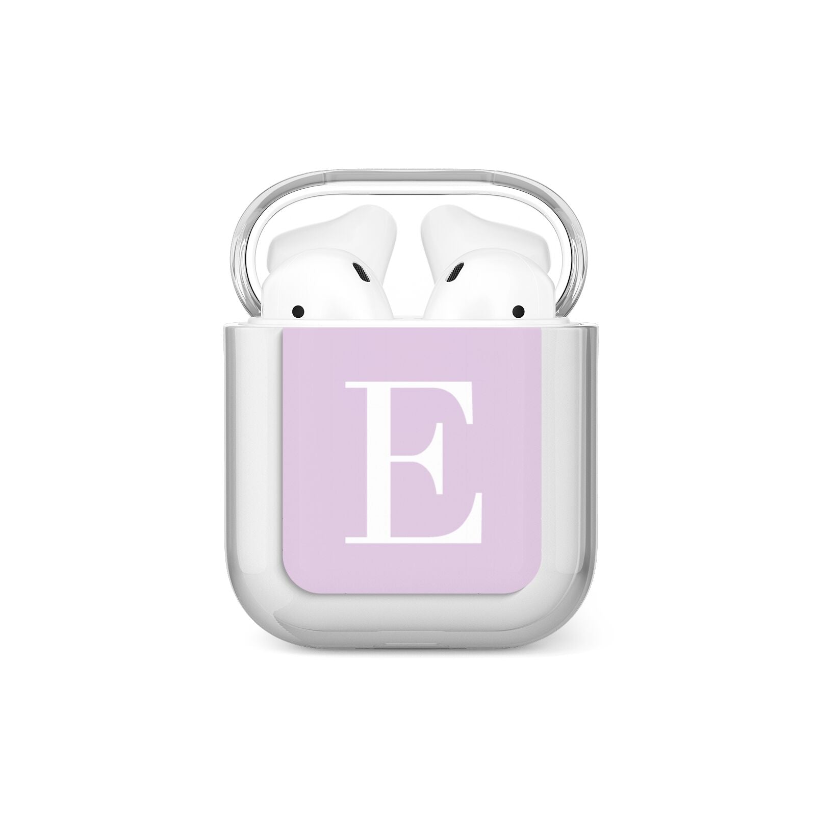 Personalised Purple Black Initial AirPods Case