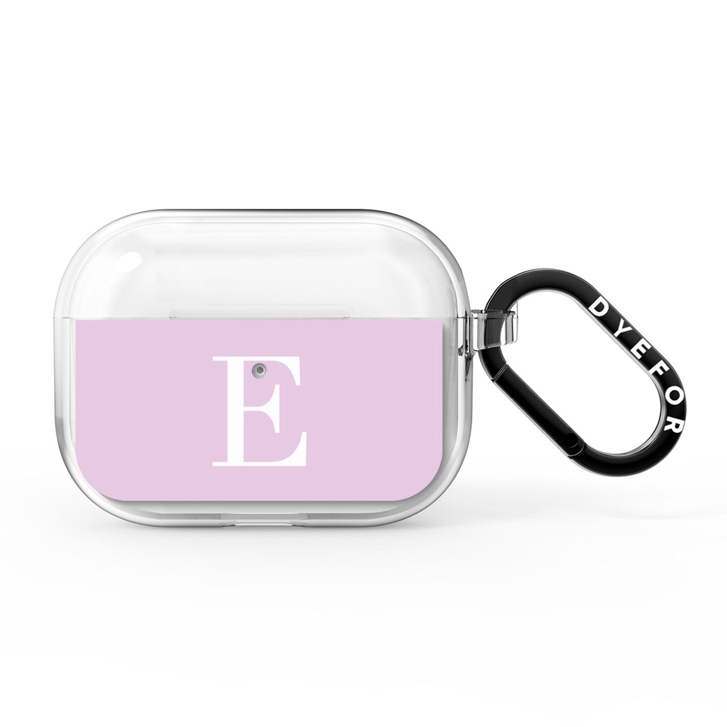 Personalised Purple Black Initial AirPods Pro Clear Case